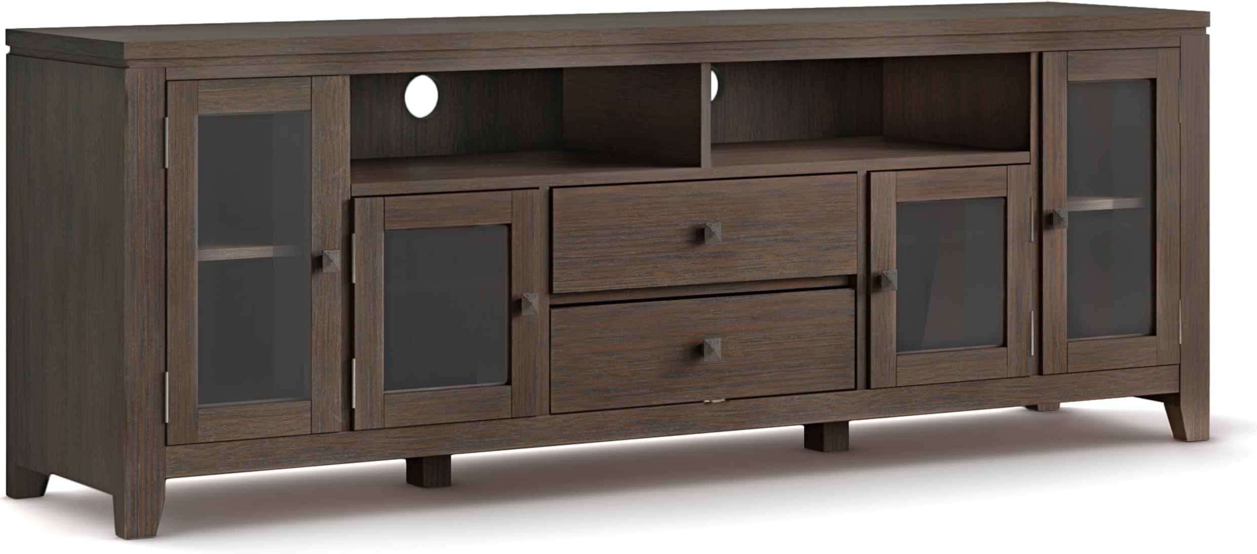 Amazon.com: Simplihome Cosmopolitan Solid Wood 72 Inch Wide Universal ... with regard to Maximizing your TV viewing experience with thoughtful furniture design