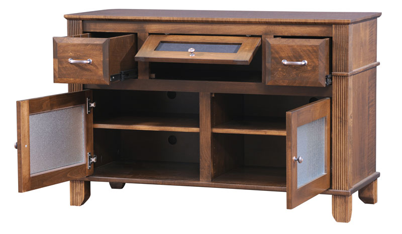 Arlington 2 Drawer Tv Stand In Solid Hardwood - Ohio Hardwood Furniture in James 2-Drawer Engineered Wood 48" Tv Stand Dark Pine