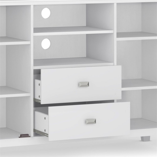 Artisan Solid Wood 53" Wd Contemporary Tv Media Stand In White For Tvs ... regarding Artisan Solid Wood 53" Wd Contemporary Tv Media Stand In White For Tvs Upto 60"