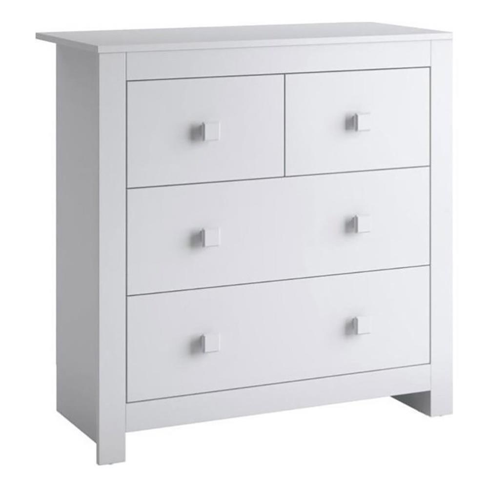 Atlin Designs 4-Drawer Contemporary Engineered Wood Combo Chest In Snow ... with regard to The Art of Choosing the Right Bedroom Storage Unit