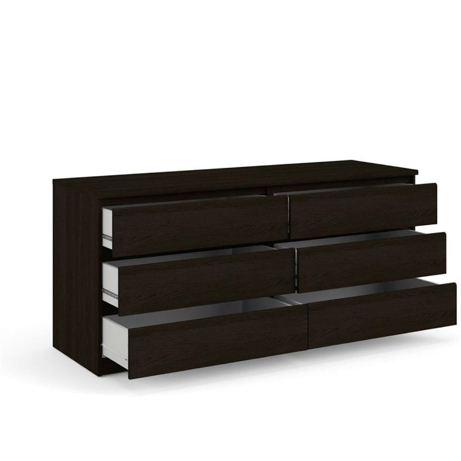 Atlin Designs Modern 6-Drawer Double Dresser In Coffee, Engineered Wood ... intended for The Art of Choosing the Right Bedroom Storage Unit