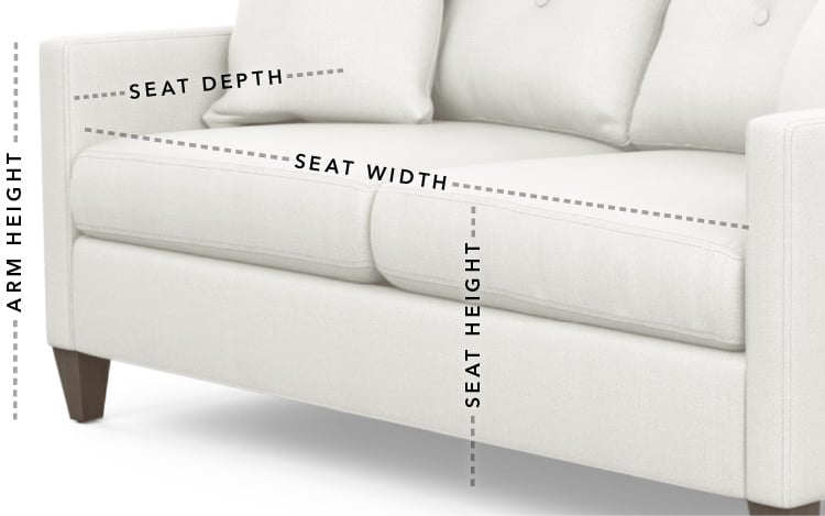 Average Sofa Seat Depth | Baci Living Room throughout Sofa Secrets: How To Choose The Right Seat Depth And Cushions