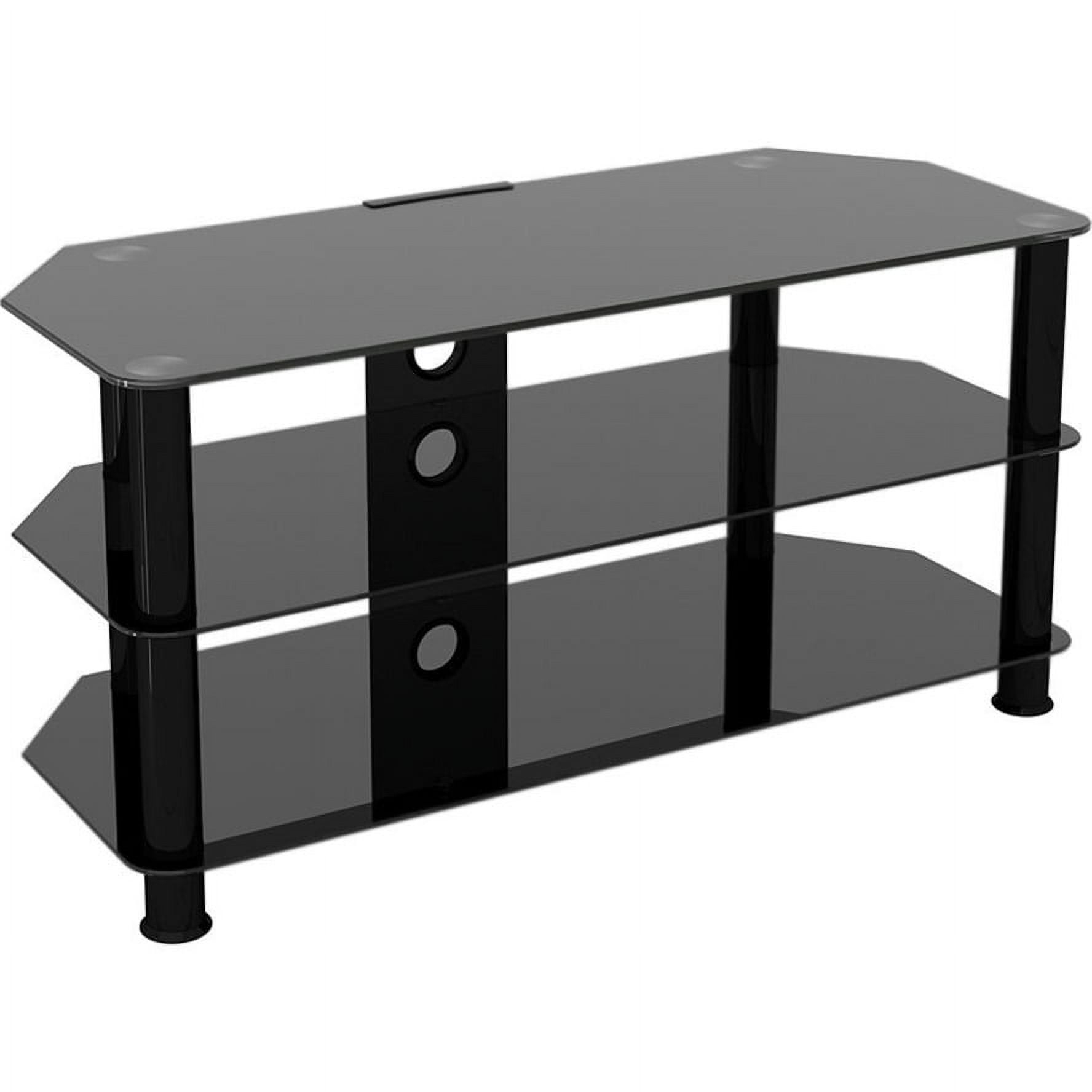 Avf Steel Glass Tv Stand With Cable Management For Up To 50" Tvs In ... within Avf Steel Glass Tv Stand With Cable Management For Up To 55" Tvs In Black/Chrome