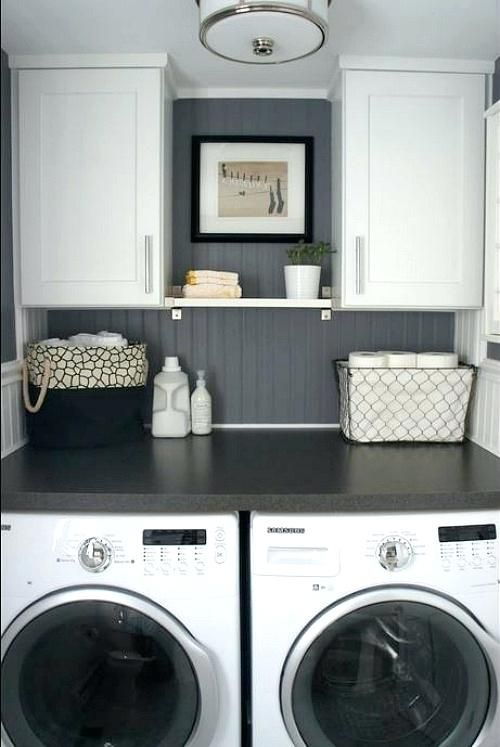 Bathroom Laundry Combo Half Bath And Laundry Makeover After 3 Small ... with Inspiring Laundry Room Makeovers From Compact to Grand