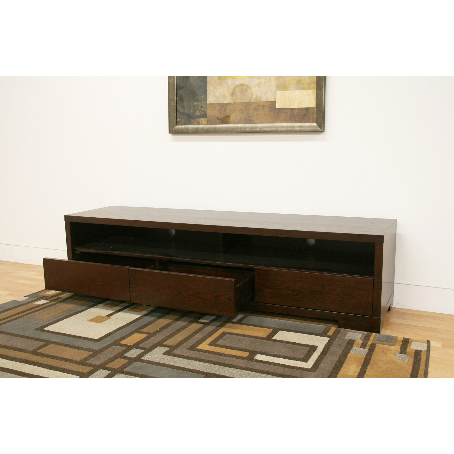 Baxton Studio Baxton Studio Jairo Dark Brown Wood Modern Tv Stand By Oj ... in Modern And Contemporary Oak Brown Finished Wood 1-Drawer Tv Stand