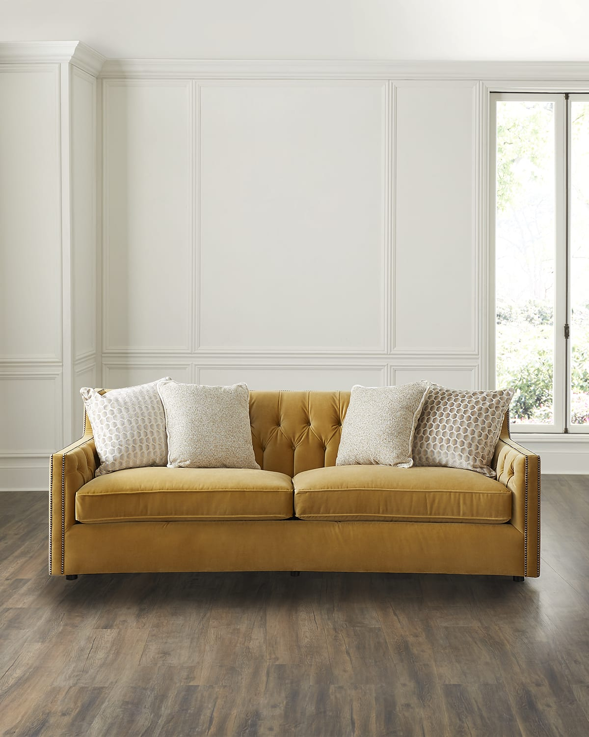 Bernhardt Candace Leather Sofa, 96" | Neiman Marcus pertaining to Discovering the Timeless Elegance of Bernhardt Candace Fabric Sofas