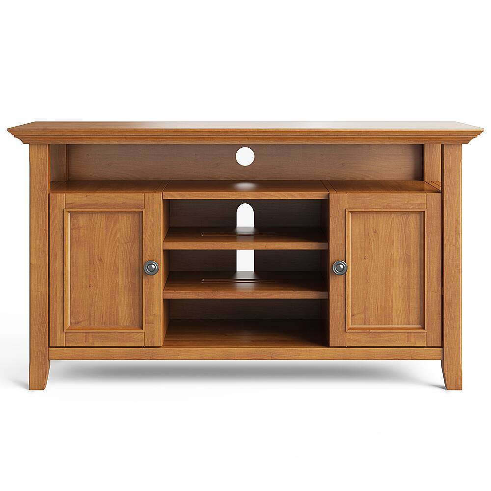 Best Buy: Simpli Home Amherst Solid Wood 54 Inch Wide Transitional Tv ... for Amherst 54 Inch Wide Solid Wood Transitional Tv Stand In Antique White