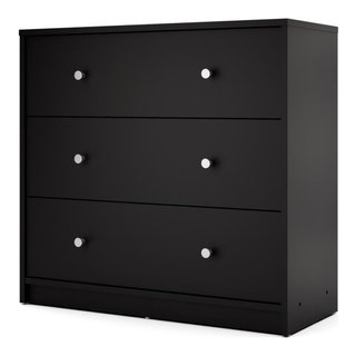 Black 3 Drawer Dresser - Compact Small Chest Of Drawers For Bedrooms ... throughout Beyond Storage The Style Impact of a Compact Black Dresser