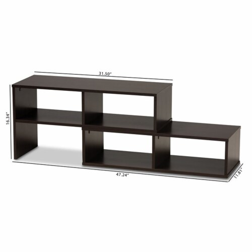 Bowery Hill Modern Wood Adjustable Tv Stand For Tvs Up To 47 In Dark ... with regard to Understanding the Design Philosophy Behind Modern Wood TV Stands