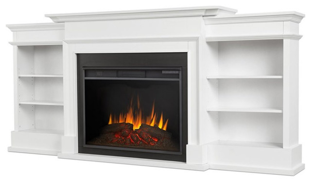 Bowery Hill Modern Wood Electric Fireplace Tv Stand For Tvs Up To 92 ... intended for Creating Cohesion with Entertainment Centers in Modern Interiors