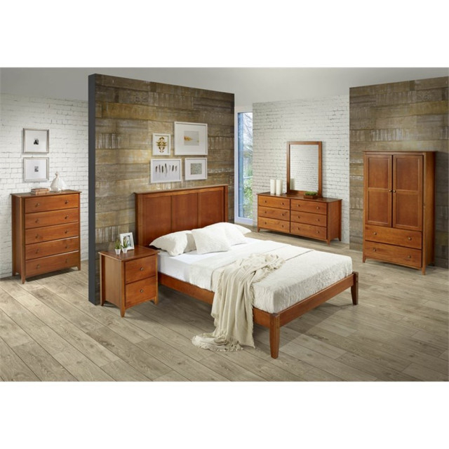 Camaflexi Shaker Style Solid Wood 6-Drawer Bedroom Dresser In Cherry ... for Camaflexi Shaker Style Solid Wood 6-Drawer Bedroom Dresser In Cherry