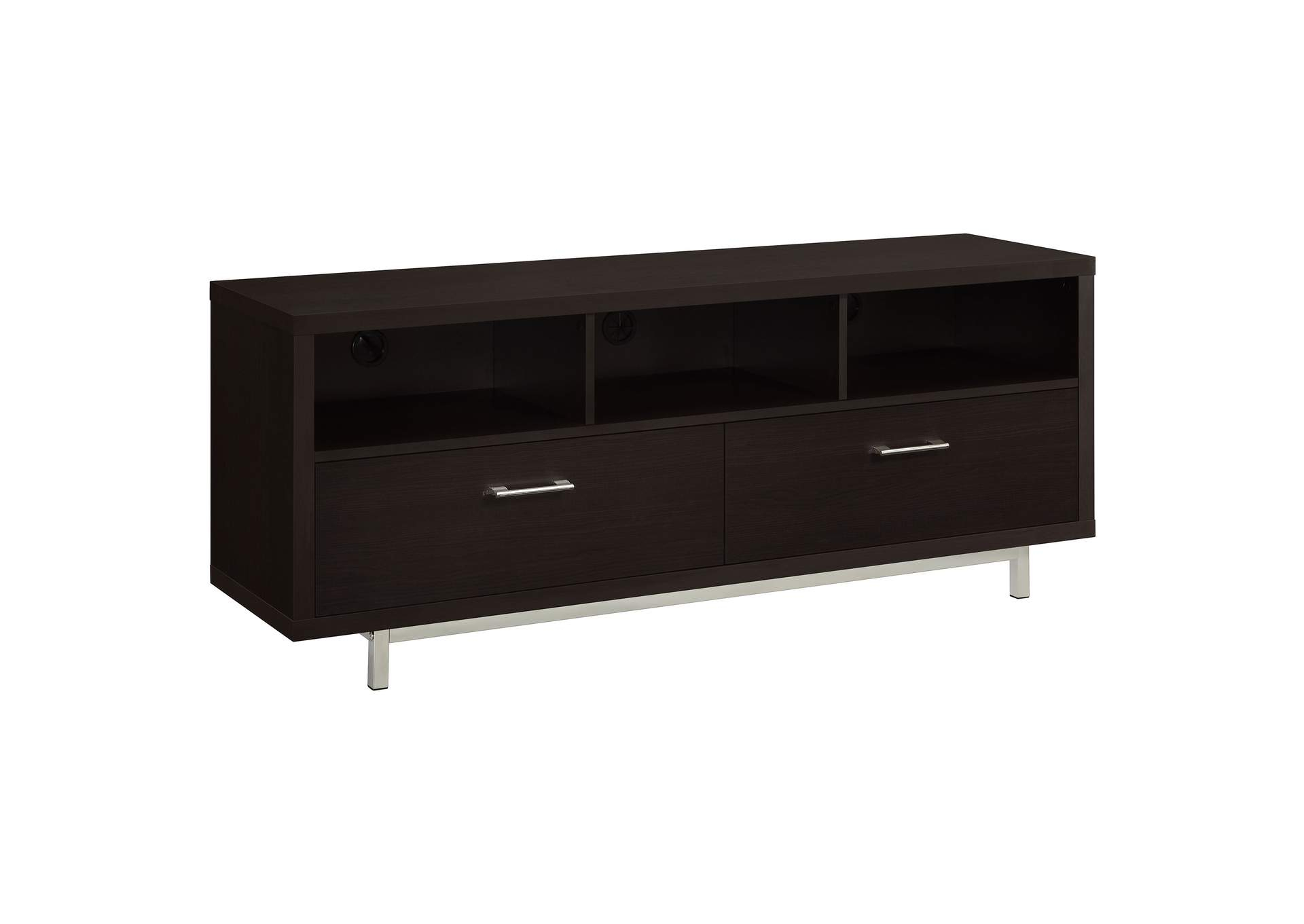 Casey 2-Drawer Engineered Wood 60-Inch Tv Stand Cappuccino intended for Comparing engineered wood vs solid wood for home entertainment centers