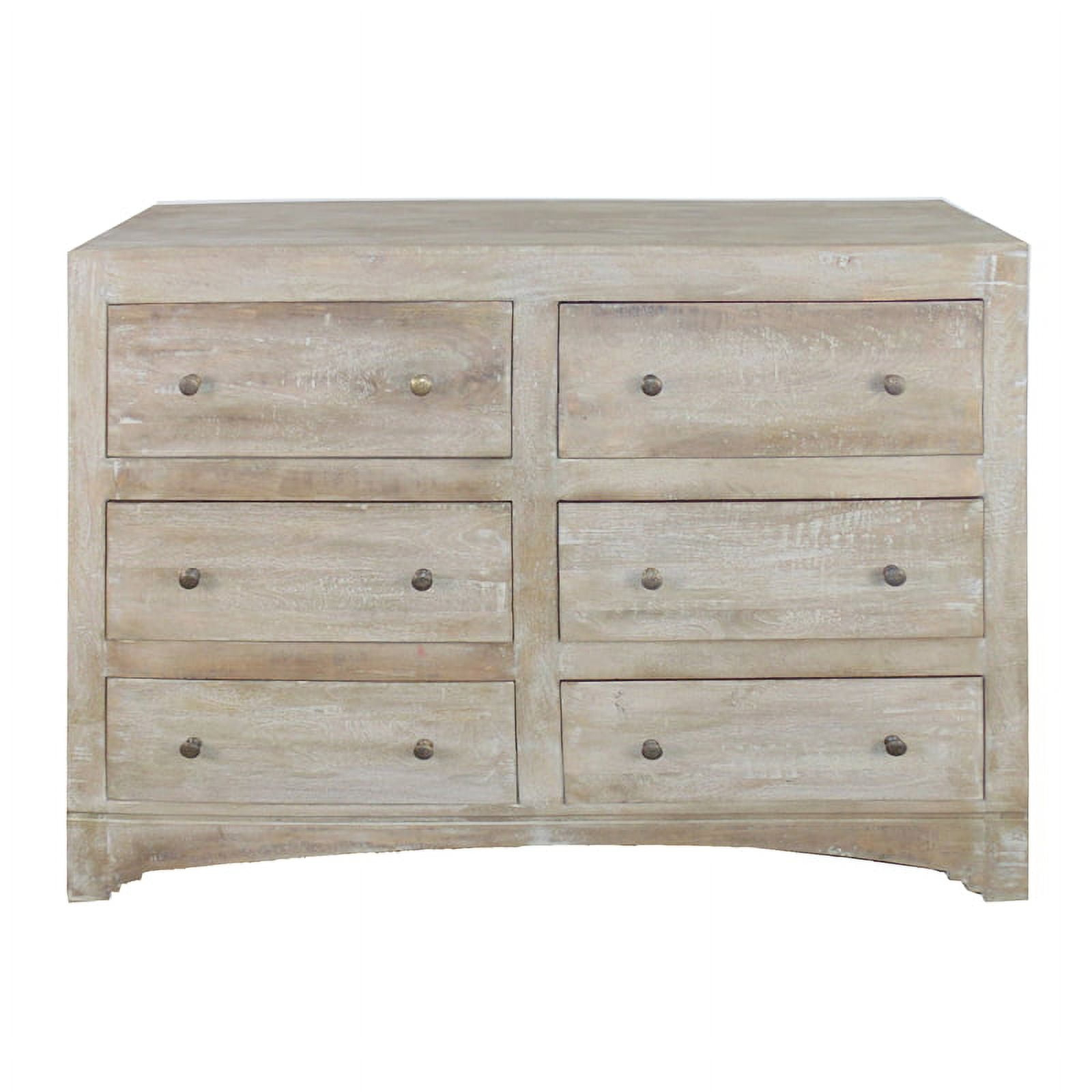 Casper 6-Drawer Solid Wood Dresser In Natural Finish - Walmart.com inside Jenna 7-Drawer Solid Wood Dresser, Natural Finish