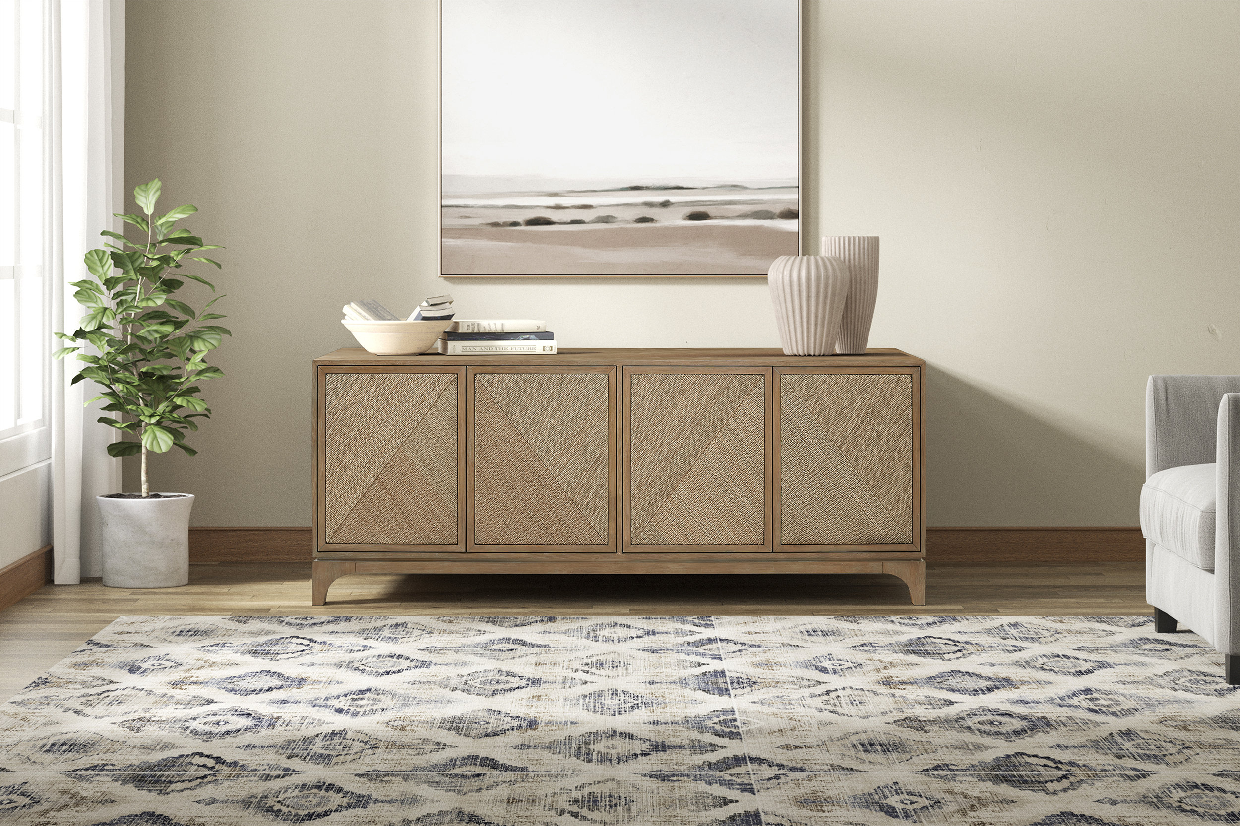 Coastal Style 70" Tv Console Entertainment Stand Wood, Brown - Beach ... inside Understanding the Appeal of Coastal Living Entertainment Consoles in Modern Home Design