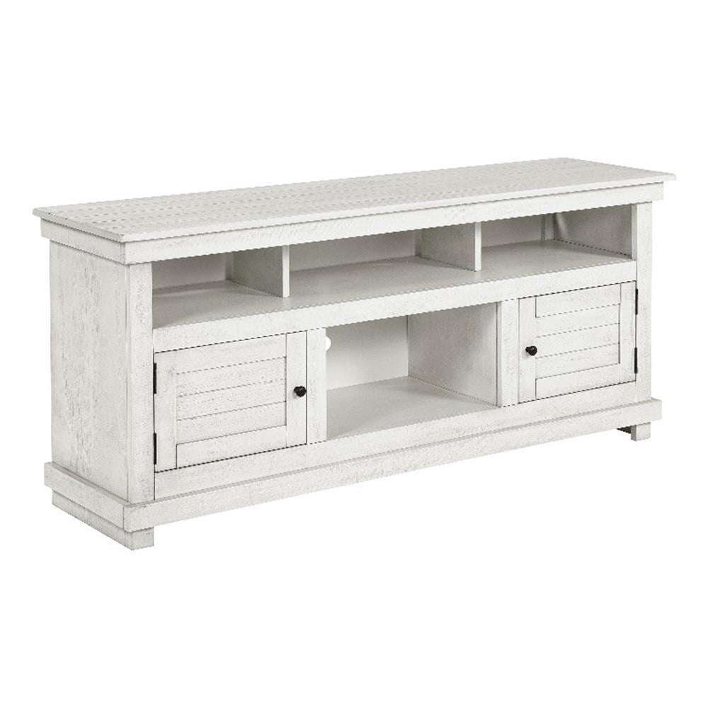 Coaster Payne 60-Inch Wood Tv Stand Media Console In Distressed White ... for Inside the Craftsmanship of Payne's 60 inch Media Console with Distressed White Finish