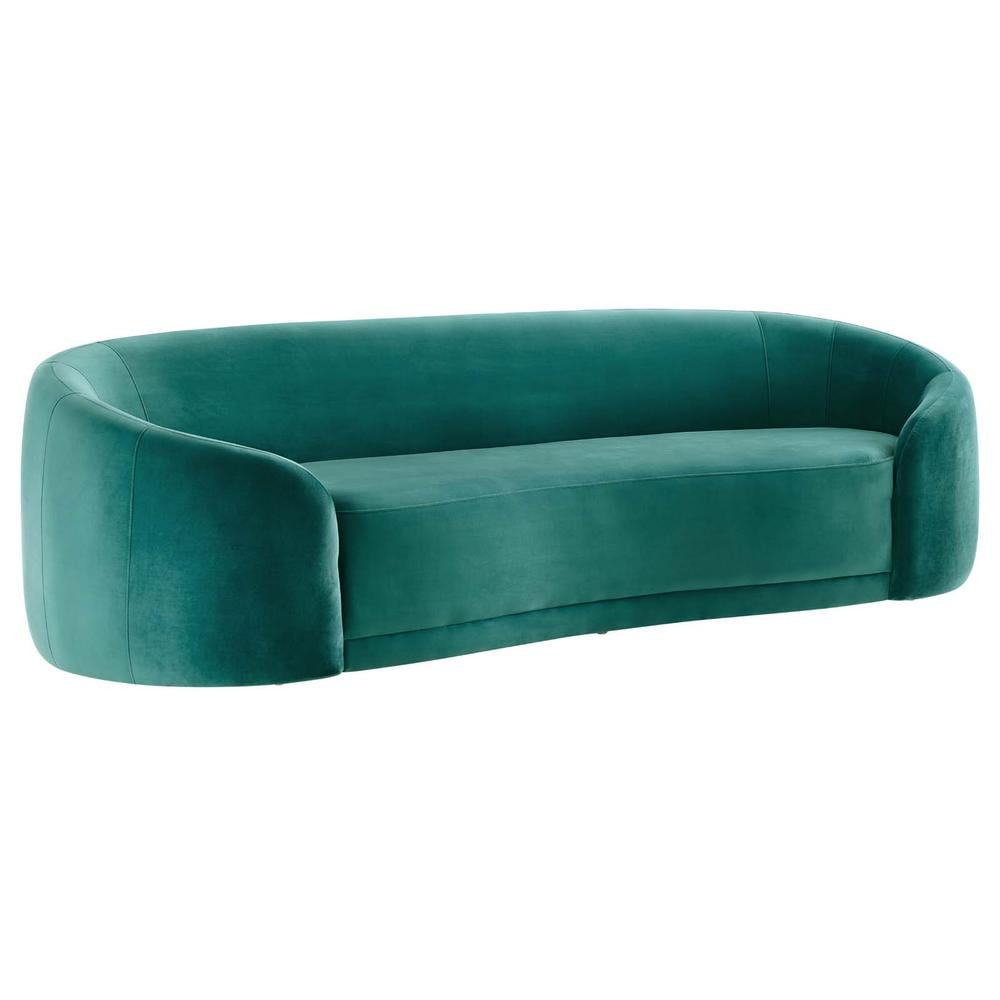 Contessa Performance Velvet Sofa By Modway - Walmart.com within A Closer Look at the Modway Contessa Modern Sofa in Striking Teal