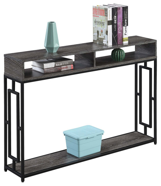 Convenience Concepts Town Square Deluxe Console Table With Shelf R4 ... intended for Exploring the Popular Town Square Console Table with Shelf in Espresso Finish
