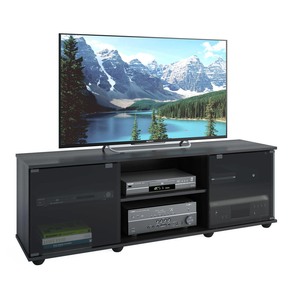 Corliving Fiji 60" Wide Television / Component Bench In Ravenwood Black for Understanding the Craftsmanship Behind the Fillmore 58" Ravenwood Black TV Stand