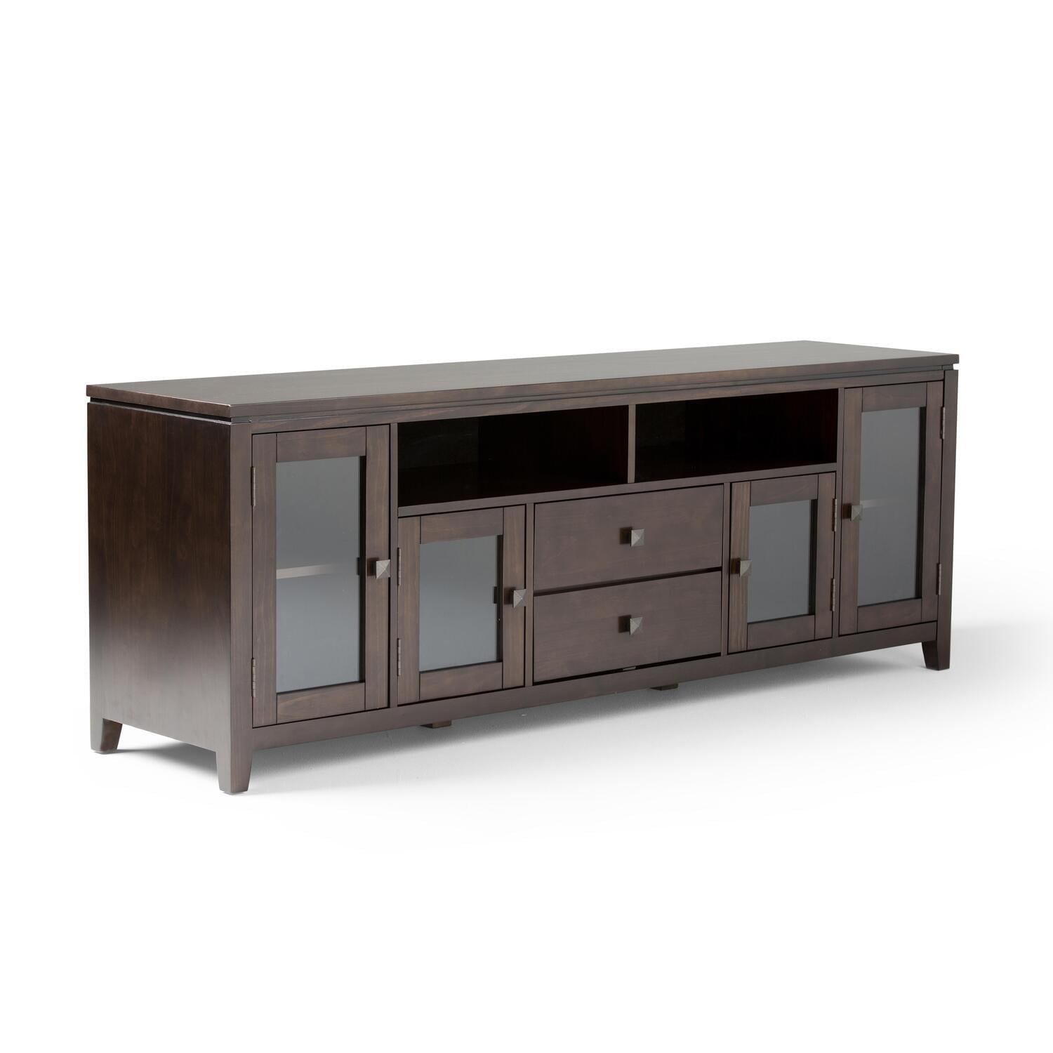 Cosmopolitan Solid Wood 72 Inch Wide Contemporary Tv Media Stand In ... regarding Cosmopolitan Solid Wood 72 Inch Wide Tv Media Stand For Tvs Up To 80 Inches, Black