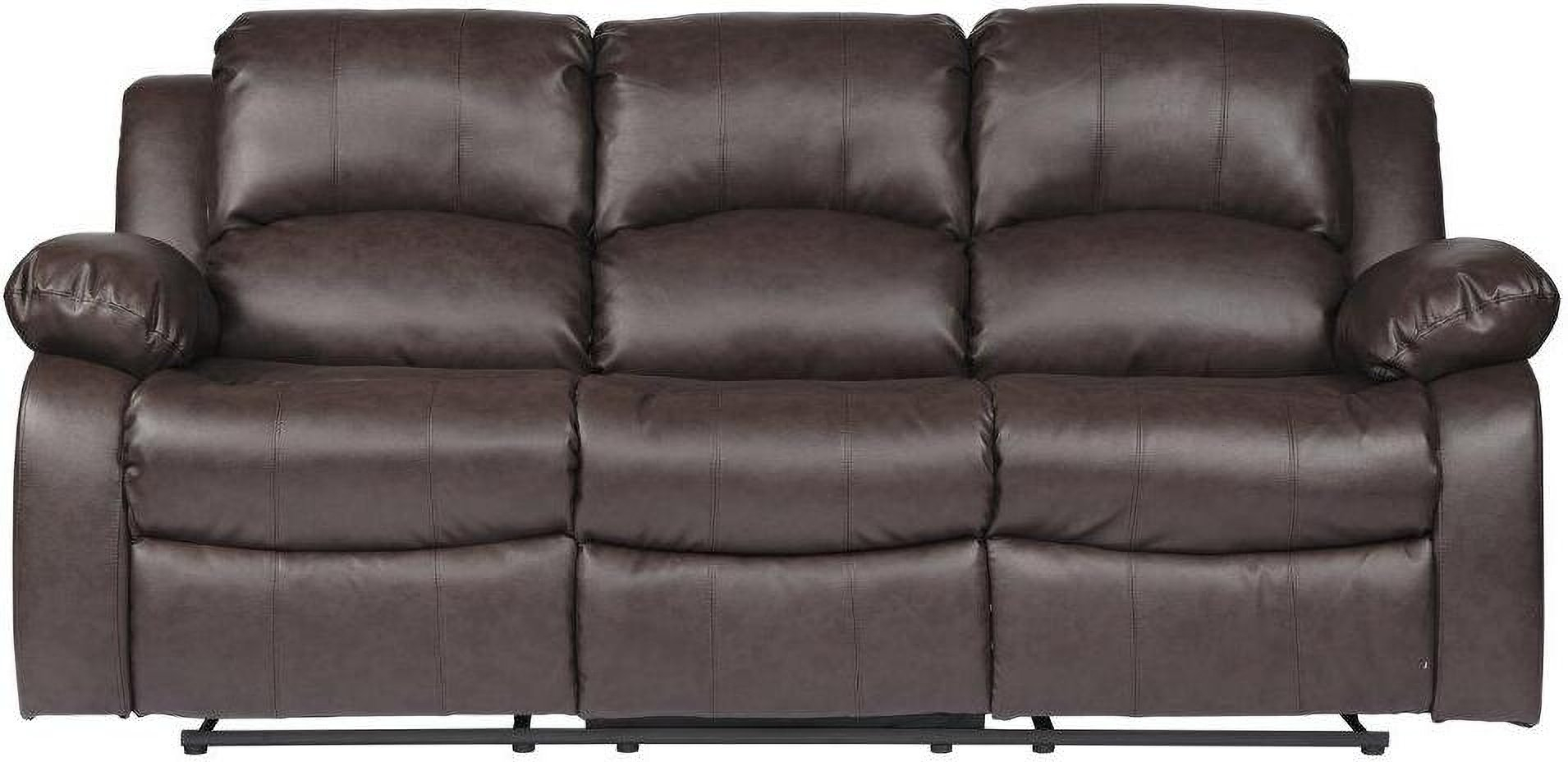 Cranley Brown Double Reclining Sofa By Homelegance | 1Stopbedrooms regarding Homelegance Cranley Double Reclining Sofa, Brown Leather