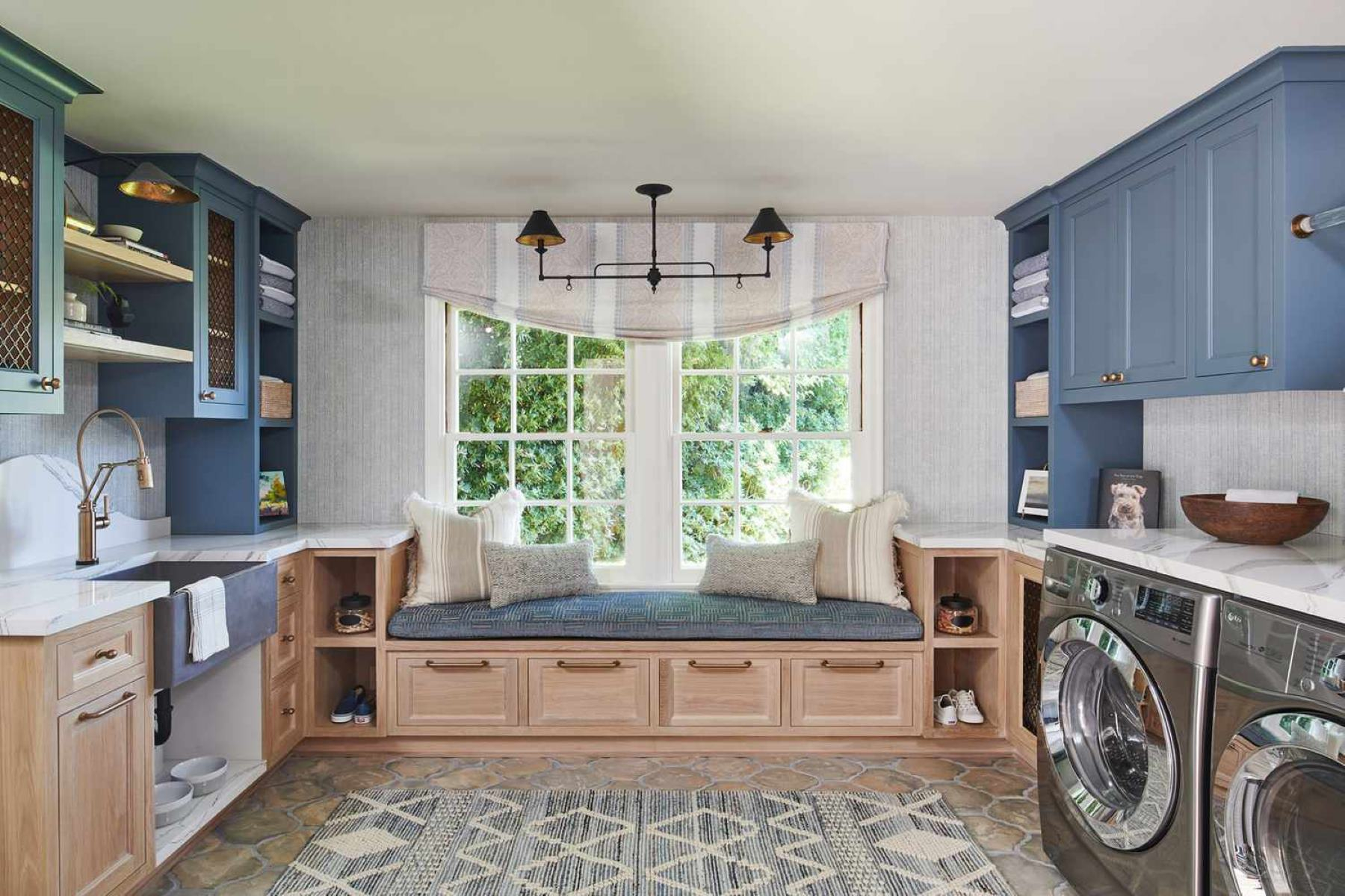 Creating A Stylish And Practical Laundry Room With Pet Washing Station ... throughout Stylish Laundry Room With A Dog Wash Station And A Drying Closet