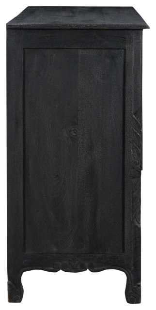 Delaney Carved Dresser - Traditional - Dressers - By Taran Design | Houzz in The Enduring Appeal of the Delaney Carved Tall Chest Distressed Black