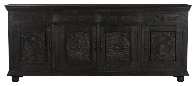 Delaney Carved Sideboard - Traditional - Buffets And Sideboards - By ... with Delaney Carved Tall Chest, Distressed Black