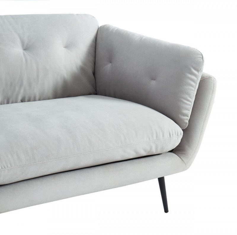 Divani Casa Cody Modern Grey Sofa - Kfrooms | Free Delivery regarding How the Metal Accents on the Cody Sofa Enhance Its Contemporary Appeal