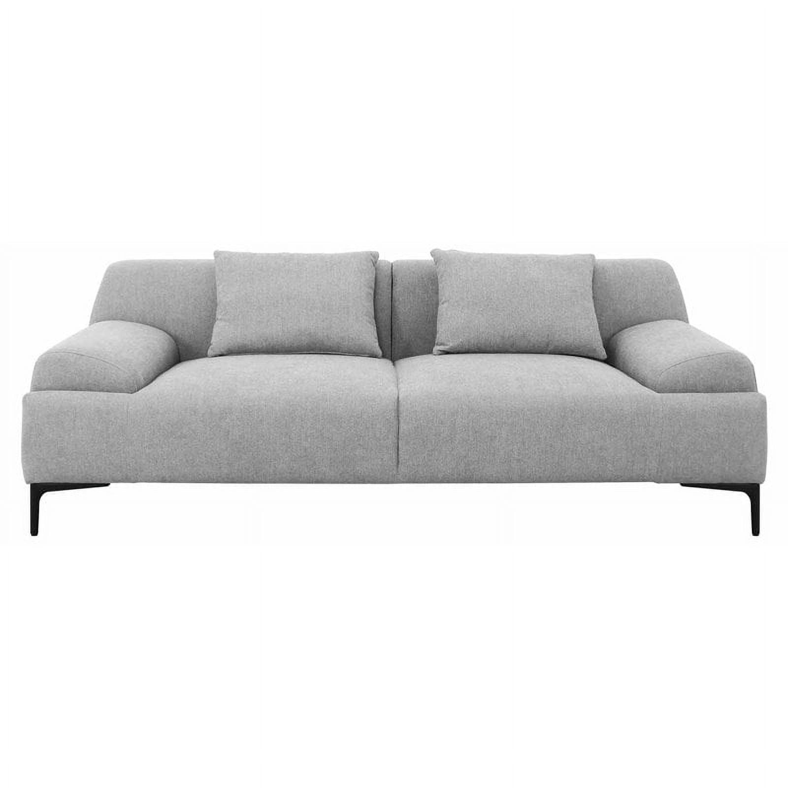 Divani Casa Ronny Modern Metal & Polyester Fabric Upholstered Sofa In ... with regard to Divani Casa Cody Modern Polyester Fabric & Metal Upholstered Sofa In Dark Gray
