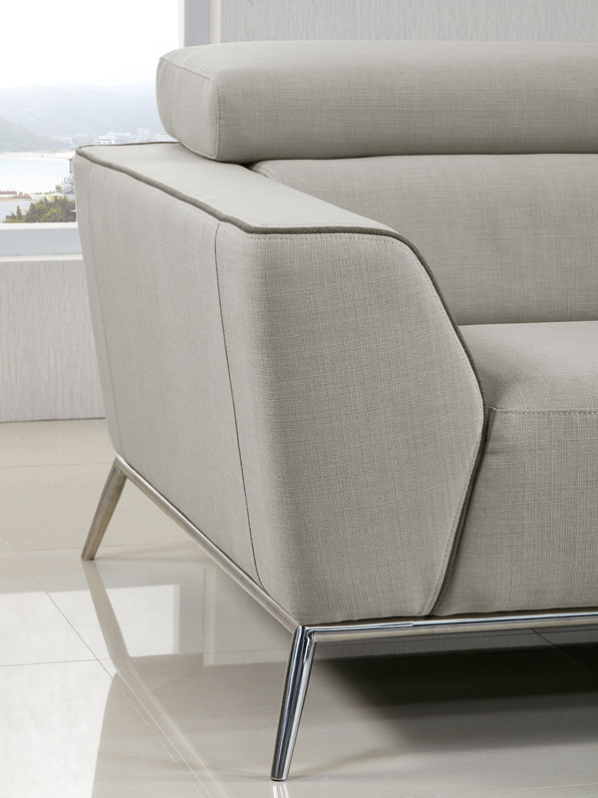 Divani Casa Velva Modern Beige & Brown Fabric Sofa Set Star Modern ... intended for Divani Casa Thrive Modern Beige Fabric + Antique Brass Sofa