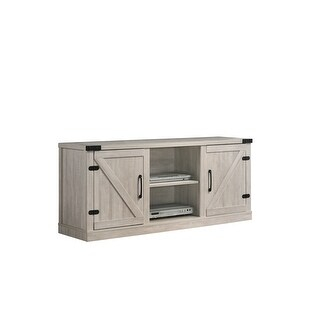 Dusty Gray 58" Wide Tv Stand With 2 Open Shelves And 2 Cabinets - Bed ... in 6 Open Shelves Rectangle Tv Stand, Dusty Gray