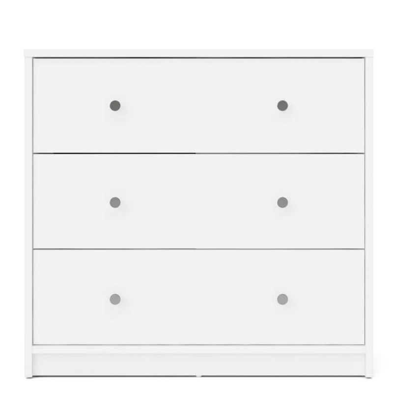 Ebern Designs 3 Drawer Dresser, White | Wayfair intended for The Versatility of Cresco 3 Drawer Dresser in Contemporary Bedrooms