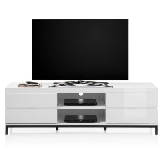 Estonia Modern Tv Stand Large In White High Gloss With 2 Doors inside Design considerations for modern entertainment centers