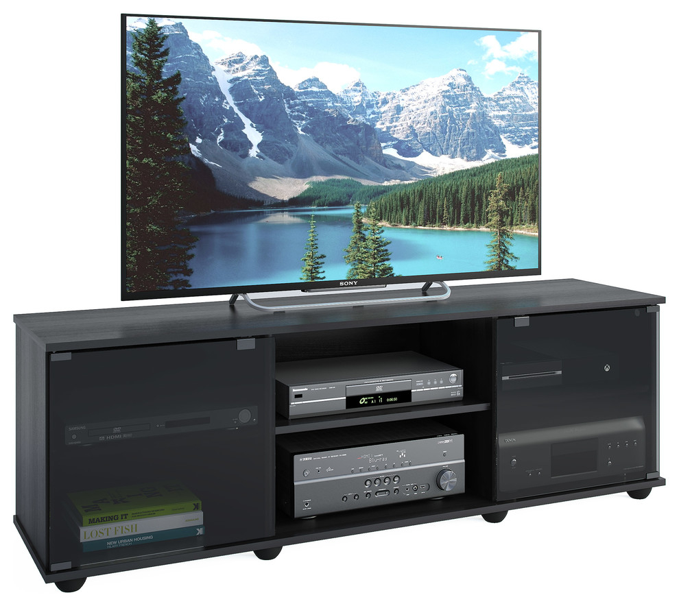 Fiji 60" Tv Component Bench - Transitional - Entertainment Centers And ... with regard to Fiji 60" Tv Component Bench, Ravenwood Black