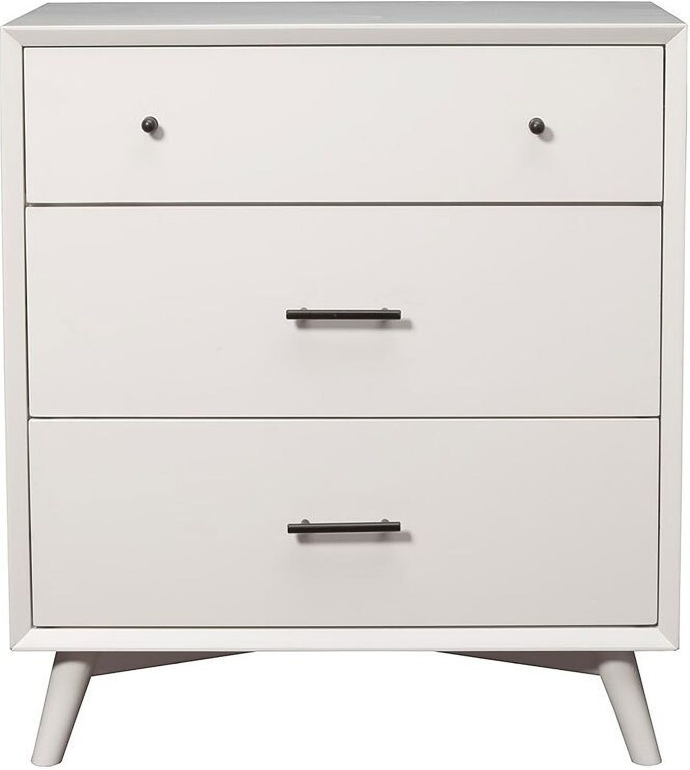Flynn White 3 Drawer Small Chest - 1Stopbedrooms. with Stapleton 3 Drawer Small Chest, White