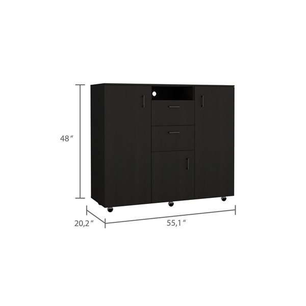 Fm Furniture Sicilia Black 2-Drawer Combo Dresser Fm6470Clw | Rona for Creating Functional Wardrobe Solutions That Adapt to Your Lifestyle