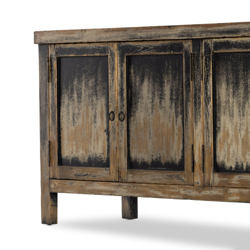 Four Hands Hitchens Media Console-Worn Black | Perigold pertaining to Hitchens Media Console, Worn Black