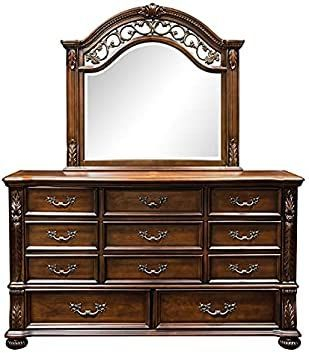 Furniture Of America Eleo Solid Wood 2-Piece Dresser And Mirror In ... for Why the Cheston Wood Dresser with Mirror is a Timeless Bedroom Choice