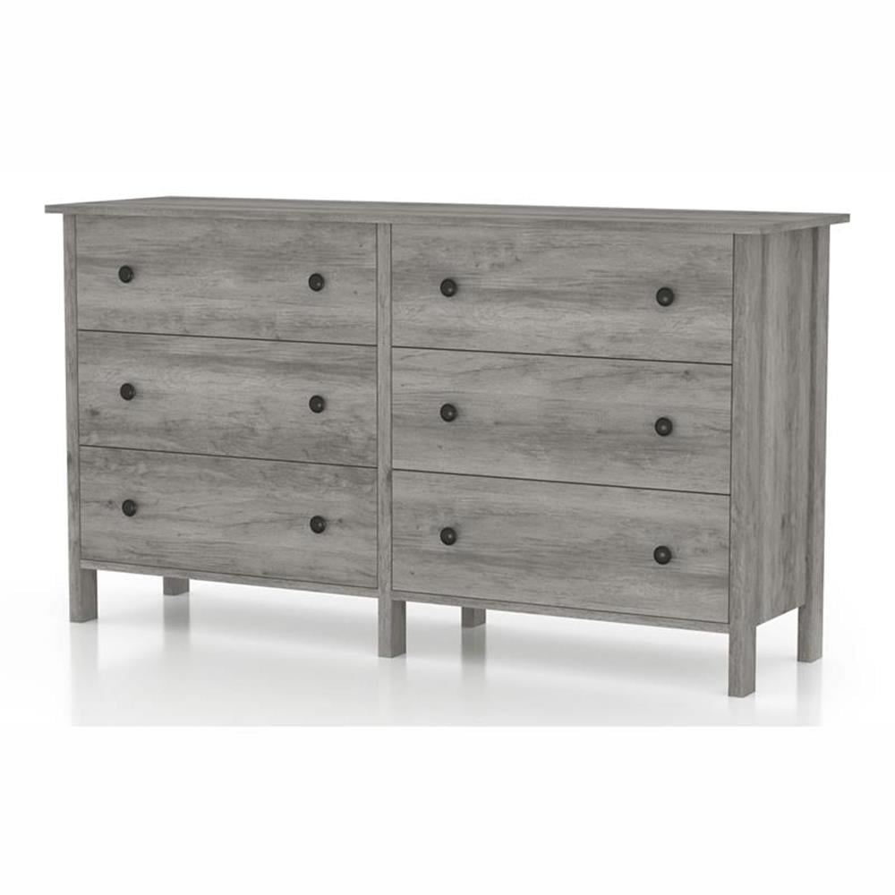 Furniture Of America Zillett Transitional Wood 6-Drawer Dresser In Gray ... throughout Understanding the Appeal of Transitional Furniture Design