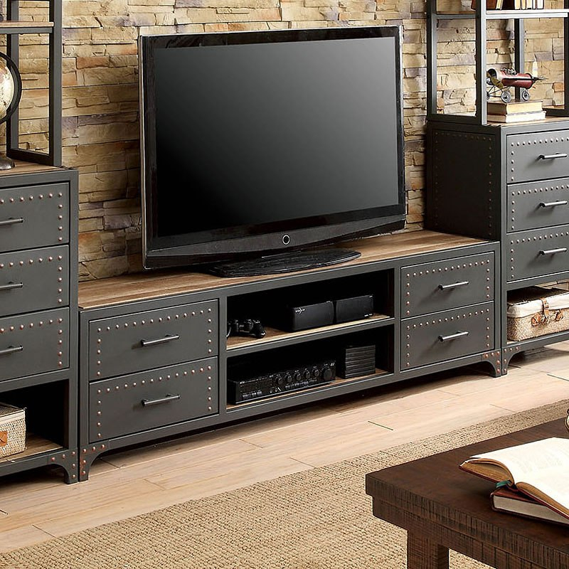 Galway 62-Inch Tv Stand By Furniture Of America | Furniturepick within Furniture Of America Krella Wood Rustic 62-Inch Tv Stand In Reclaimed Oak