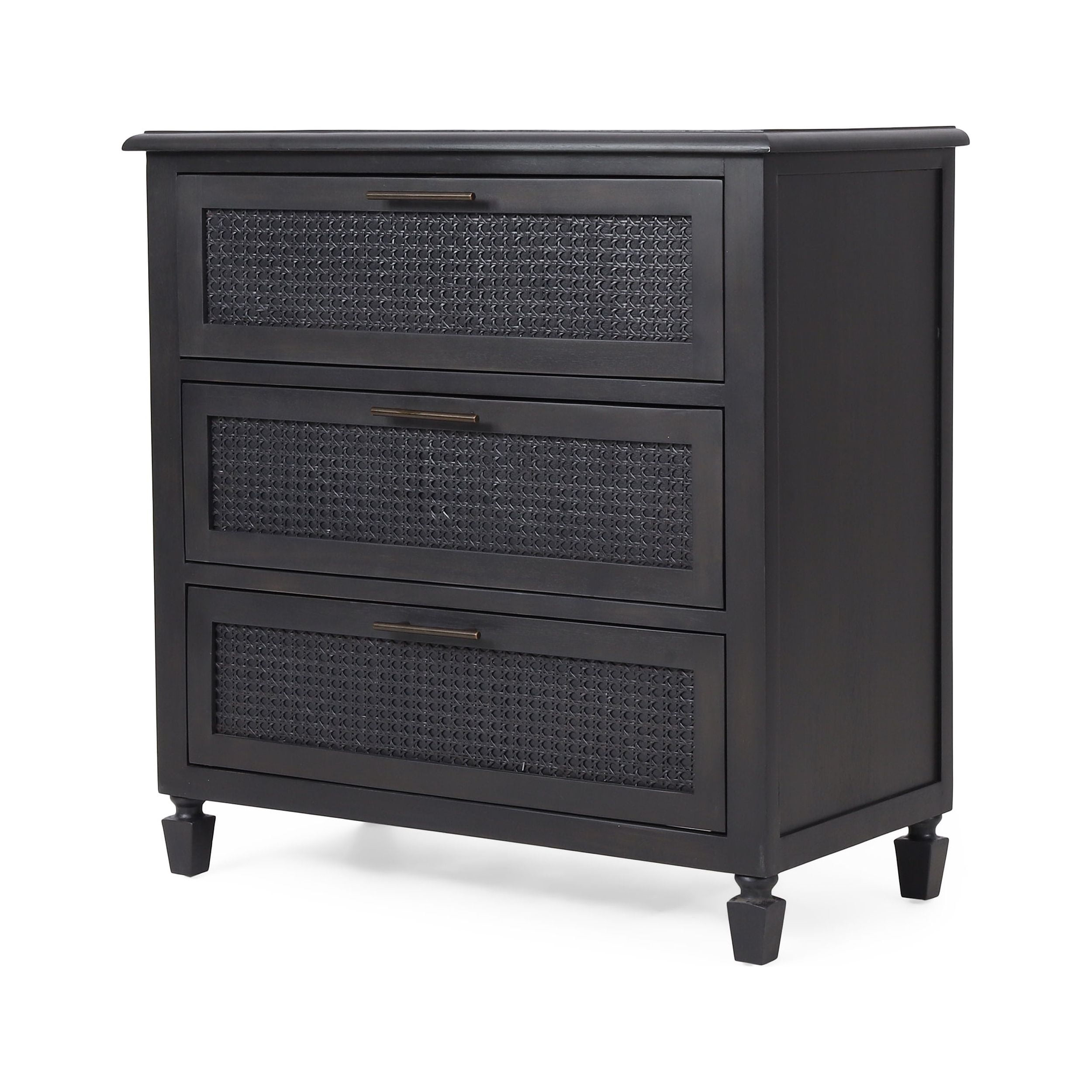 Gdf Studio Pollards Rustic Acacia Wood And Cane 3 Drawer Dresser, Dark ... intended for Styling Tips for Your Pollards Rustic Acacia Wood and Cane 3 Drawer Dresser