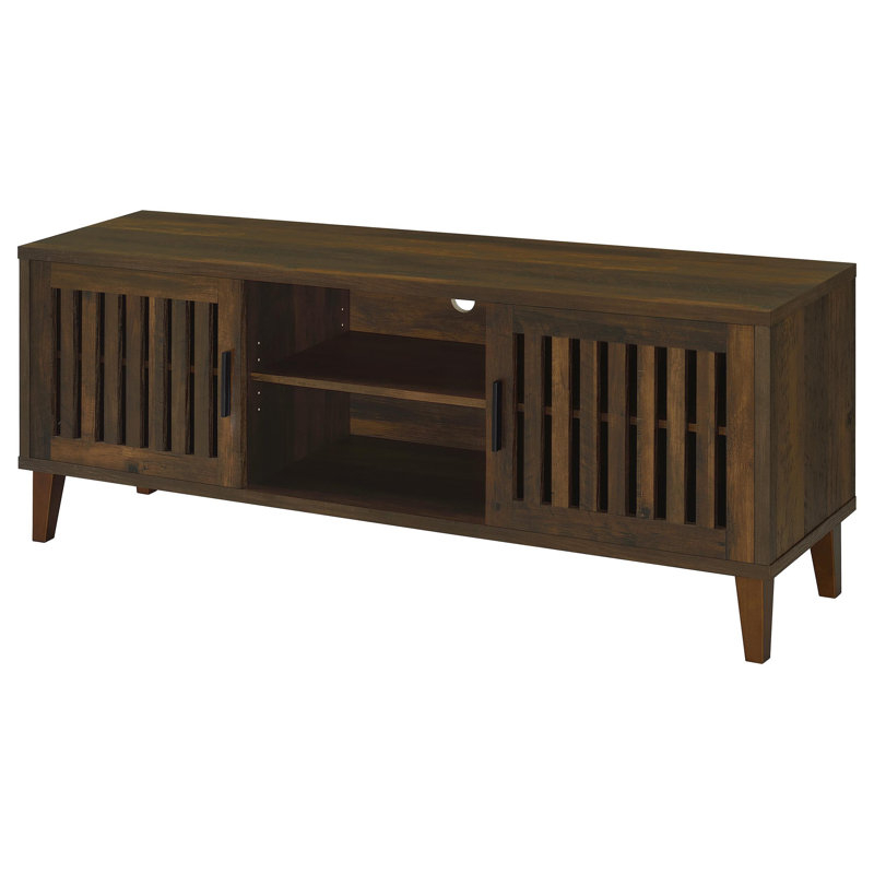 George Oliver Mahala 2-Door Engineered Wood 60&Quot; Tv Stand Dark Pine ... throughout Sedona 2-Door Engineered Wood 60" Tv Stand Dark Pine