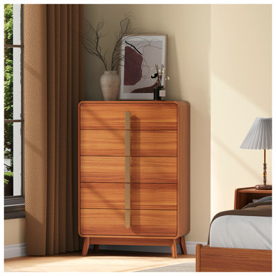 George Oliver Mid Century Modern Dresser,6 Drawer Dresser With Storage ... throughout Finding the Perfect Mid-Century Dresser A Guide to Drifted Gray and 6 Drawers