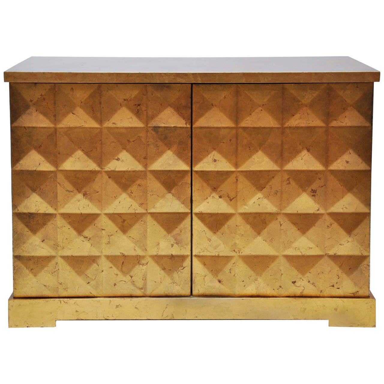 Gold Leaf "Diamond" Cabinet From Baker At 1Stdibs with regard to Gold Leaf Eight Drawer Cabinet