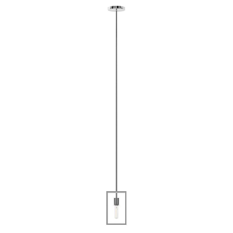Hudson & Canal Cuadro 6 In. Framed Pendant - Polished Nickel | P.c. Richard & Son inside Cuadro 6 Wide Open-Framed Pendant In Brass/No Shade