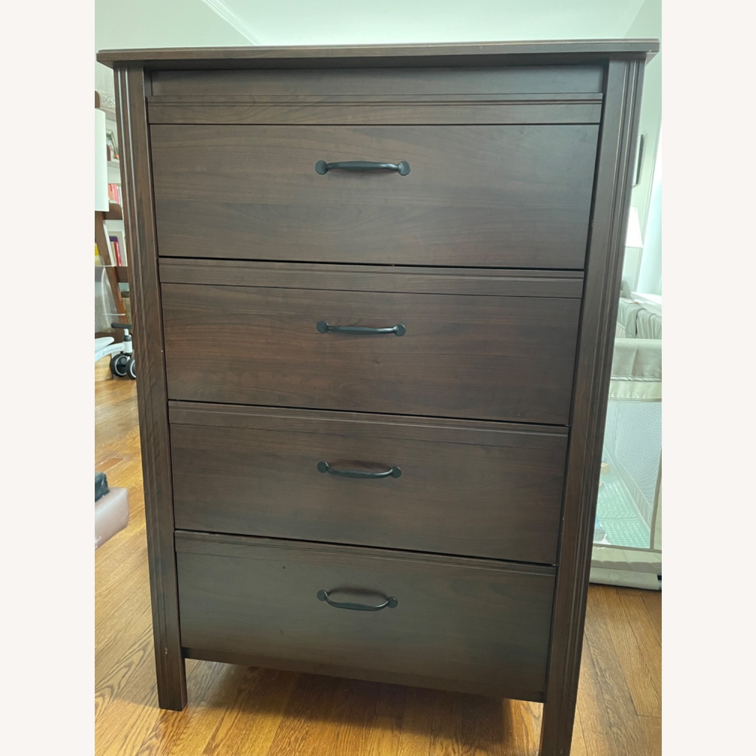 Ikea Brusali Dresser, 4 Drawers, Dark Brown - Aptdeco throughout Anemone Dresser, Dark Brown