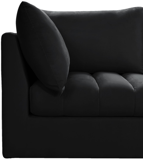 Jacob Velvet Upholstered Modular Sofa, 3-Piece: 1 Armless Chair, 2 ... with Your Guide to Maximizing Space with the Alina Modular Sofa System
