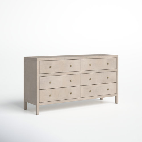 Joss &amp; Main Celine 6 Drawer 60" W Double Dresser &amp; Reviews | Wayfair pertaining to A Closer Look at the Craftsmanship Behind Celine Dresser Designs