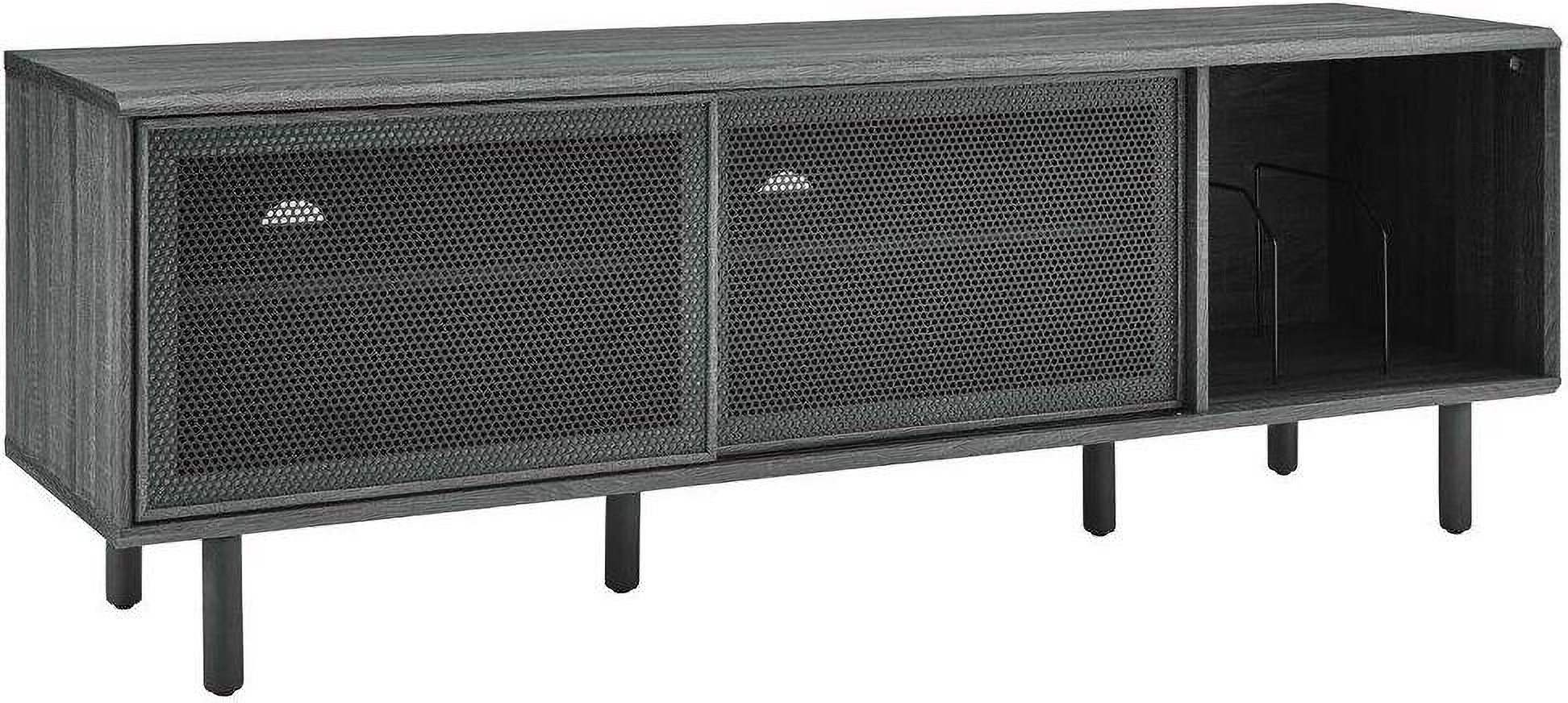 Kurtis 67 Inch Tv And Vinyl Record Stand In Charcoal By Modway ... with regard to Understanding the Kurtis 67 inch TV and Vinyl Record Stand in Charcoal Finish