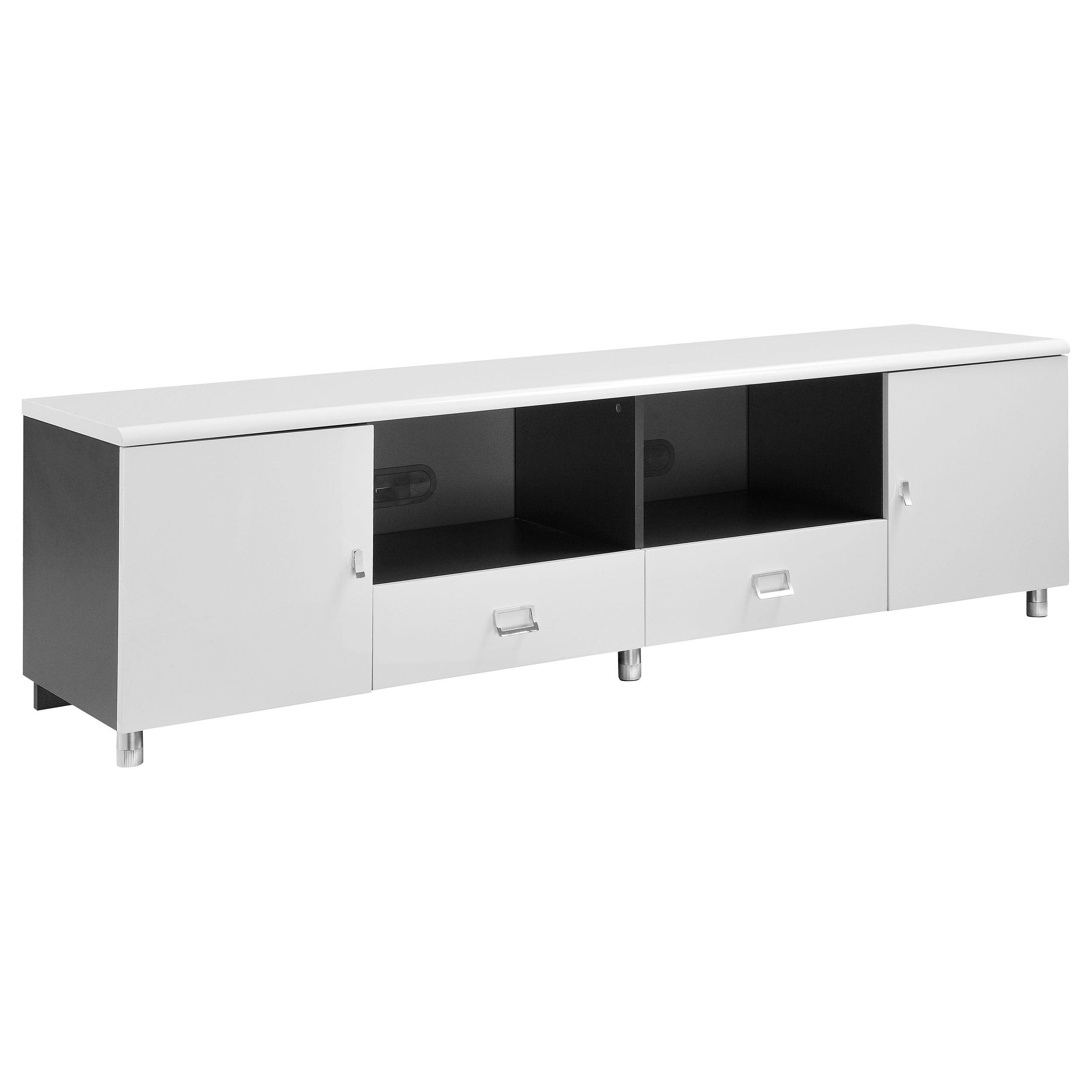 Latitude Run® Refined Finish - Brummett 2-Door Engineered Wood 71" Tv ... throughout Design considerations for modern entertainment centers